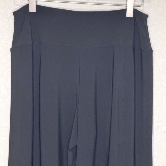 Sympli Pants Womens Small Wide Leg Cropped Button Hem Pull On Stretch - Picture 7 of 10